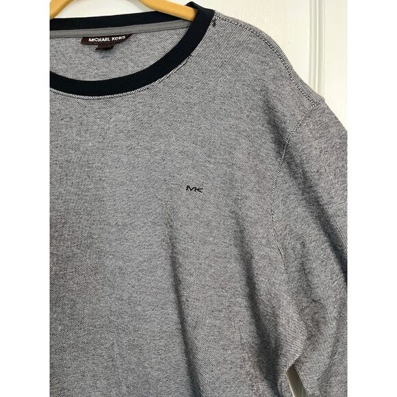 Michael Kors 100% Cotton Knit Crewneck Long Sleeve Pullover Embroidered Sweater - Picture 7 of 12